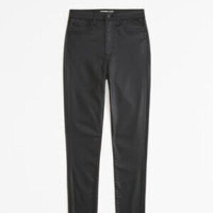Abercrombie & Fitch Curve Love High Rise Super Skinny Ankle Jean coated black
